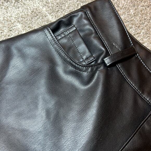 ZARA Faux Black Leather 90s Pant Size 4 XS Gothic Party Holiday‎ Sexy Concert - Picture 5 of 15